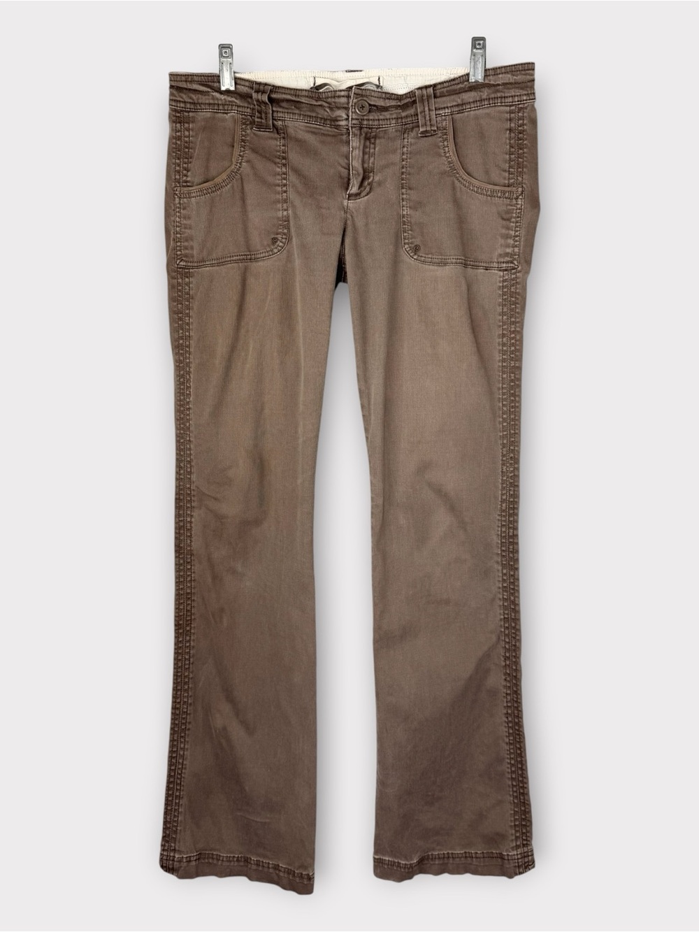 Vintage Hollister Y2K lowrise bootcut brown pants 9 long retro 90s boho indie